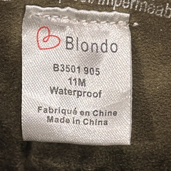 Blondo Glenda Waterproof Sneaker Bootie Shoes Camo Green Leather Vamp Zipper 11 - Picture 7 of 15